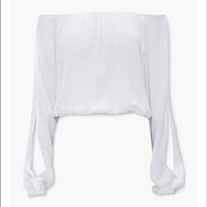 Off-the-Shoulder Split-Sleeve Top